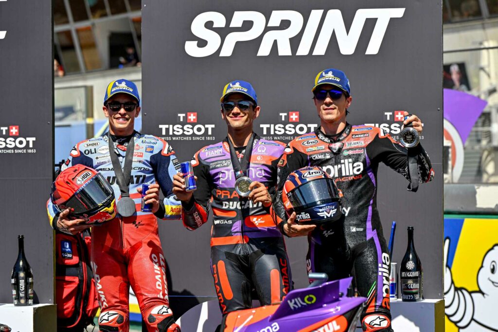 Podio Sprint Race MotoGP 2024 Francia