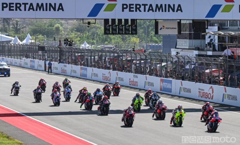 Partenza del MotoGP d'Indonesia