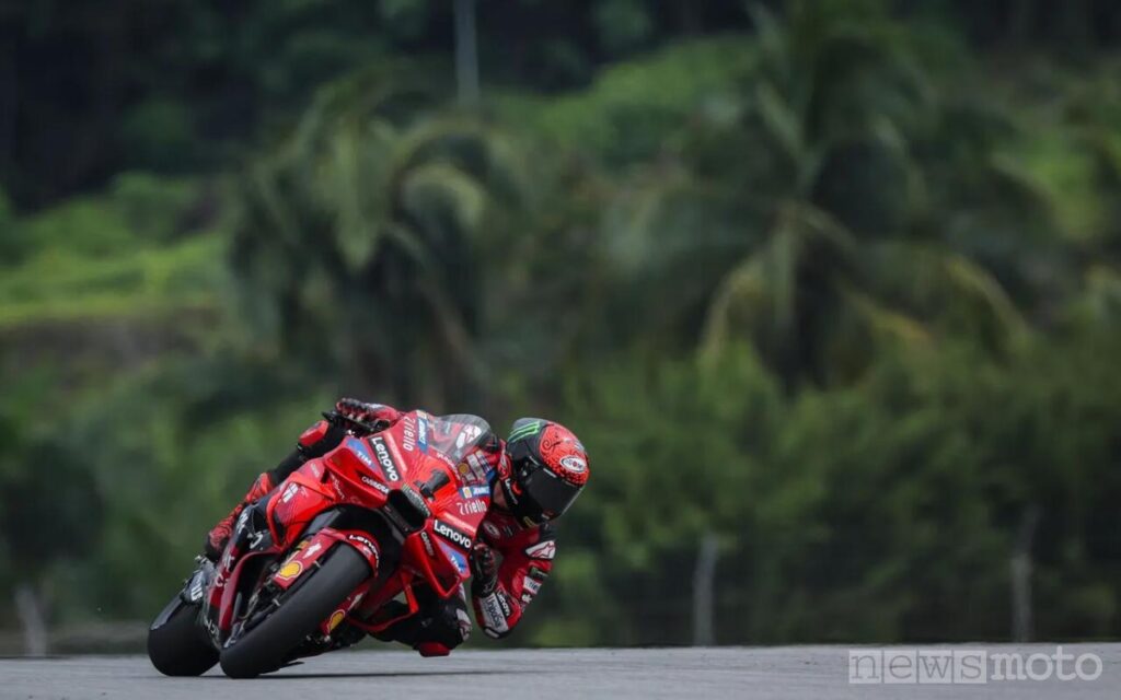 Bagnaia durante le qualifiche della MotoGP della Malesia