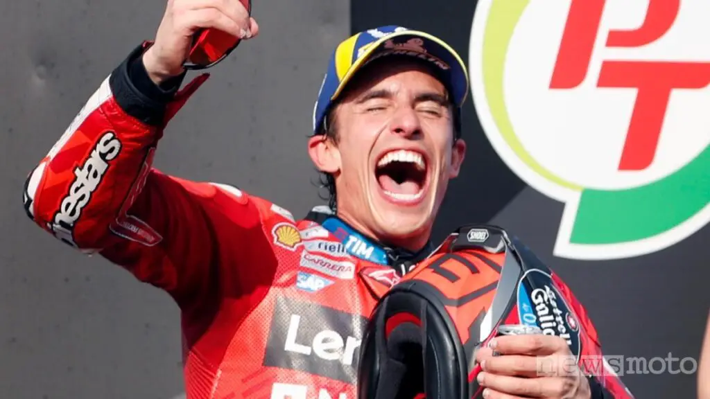 Marc Marquez sul podio del MotoGP della Thailandia 2025